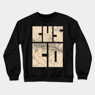 Cusco, Peru City Map Typography - Vintage Crewneck Sweatshirt